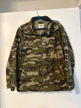 Old Navy Camouflage Utility Jacket in Olive Green and Brown
